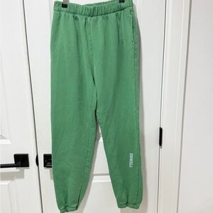 Call Her Daddy Green Joggers Size Small Fleece